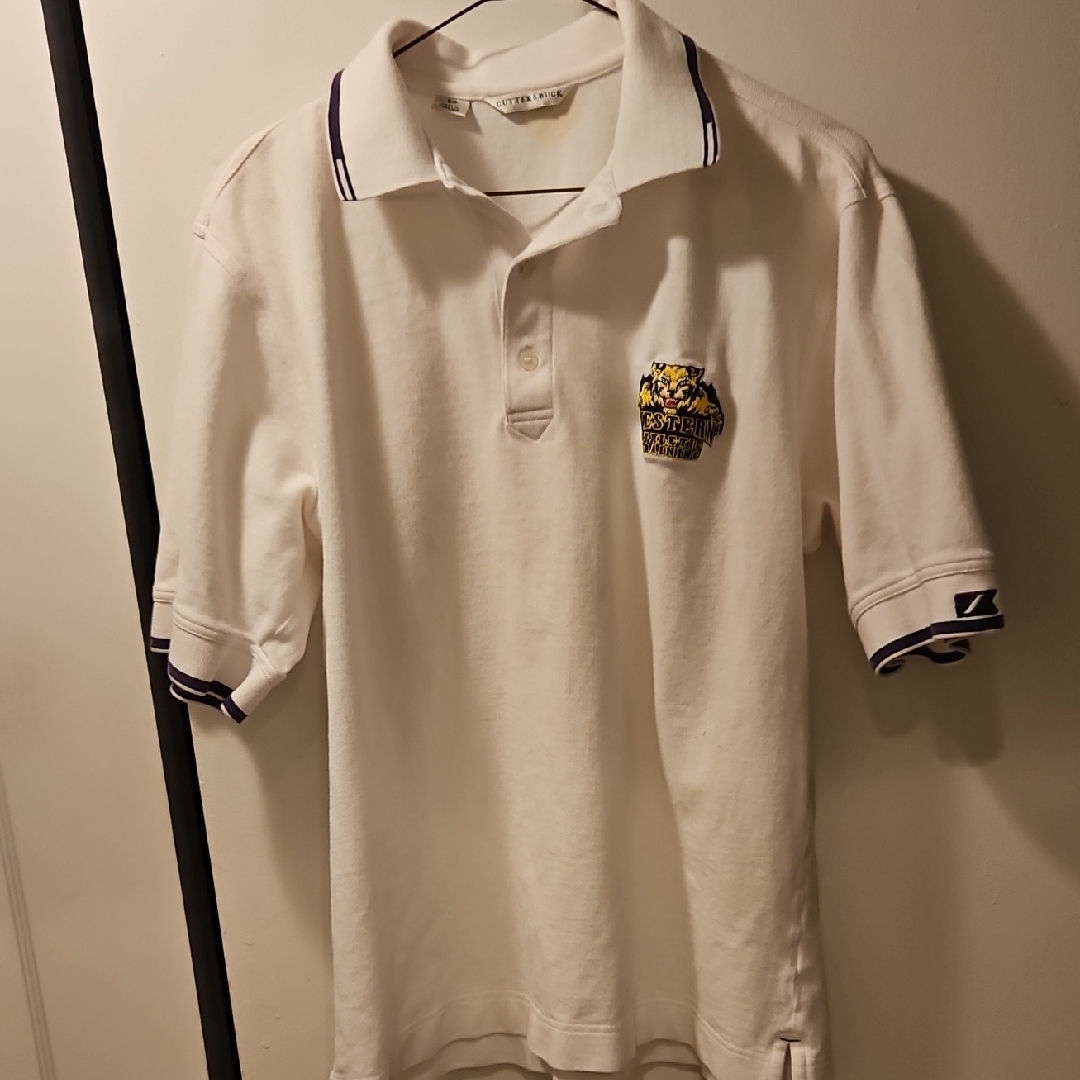 White Polo Shirt With Embroidered Logo